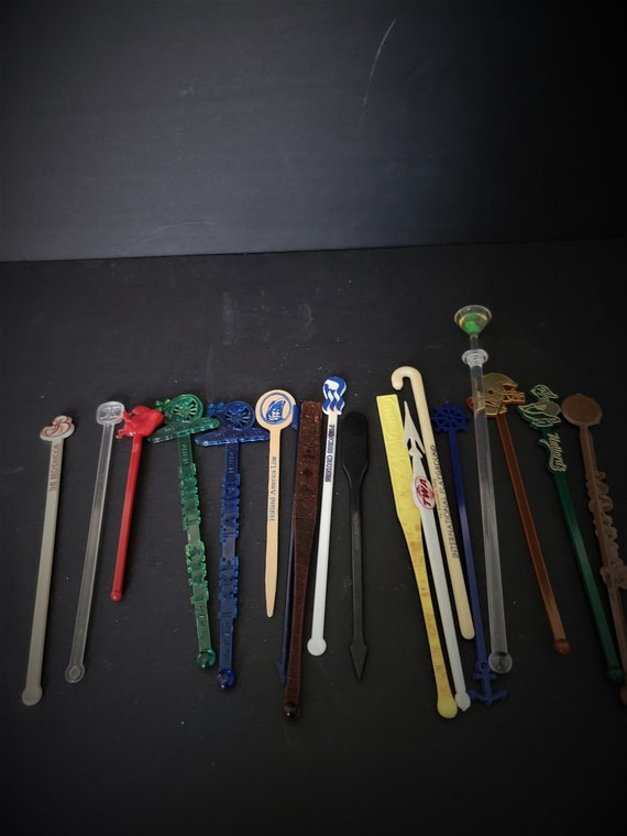 Set of 25 Vintage Swizzle Sticks