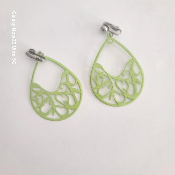 Vintage Lime Green Earrings