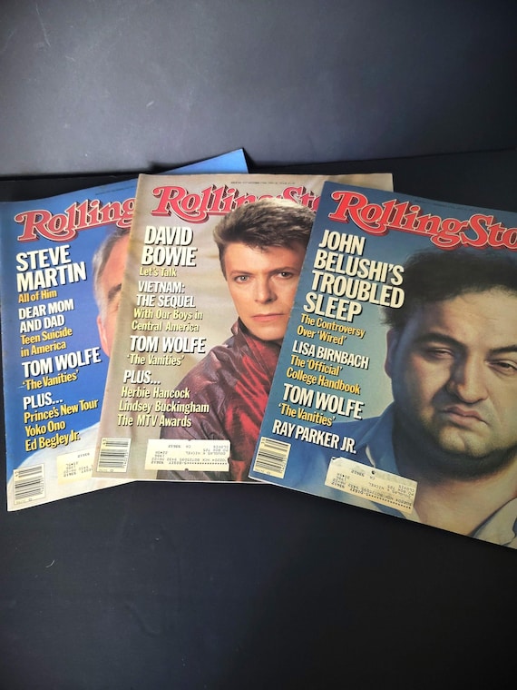 1984 Rolling Stone Magazines Belushi, Martin, Bowie