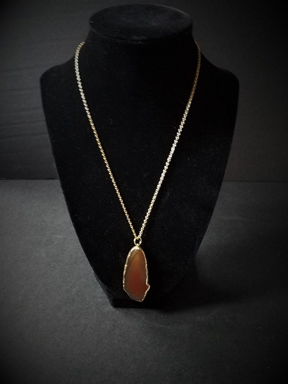 Gold and Agate Necklace