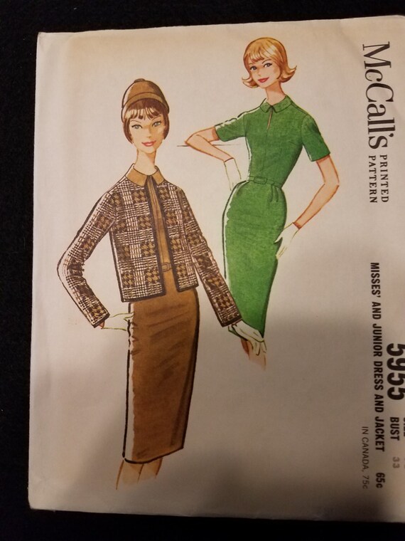 McCalls 1961 Pattern 5955 Dress& Jacket