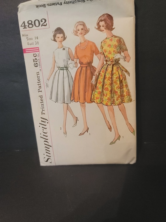 Simplicity 4802 Vintage Dress Pattern
