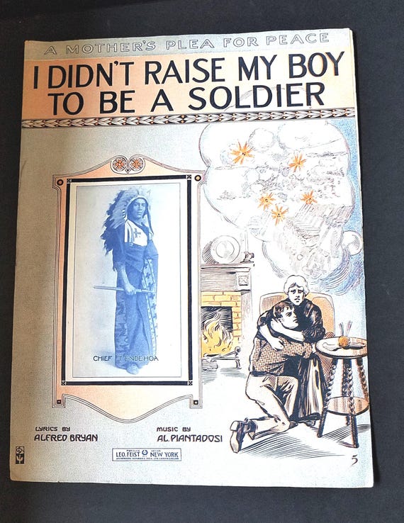 1914 Sheet Music Pacifist