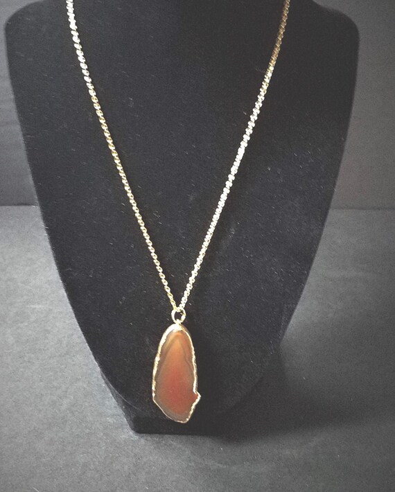 Gold and Agate Necklace