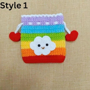 Crochet Handbag, Crochet Pattern Wool Purse, Mini Purse for Girls Kids, Shopping Bag, Summer Bag, Coin Purse, Bags for Women, Gift for Her