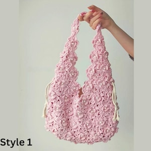 Handmade Crochet Tote Bag Large, Boho Beach Bag, Summer Days Daisy Bag, Crochet Pattern, Crochet Handbag, Bag for Women, Bag for Crochet