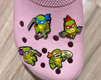 SET OF 4 Ninja Turtles Shoe Charms / TMNT Shoe Charms / Shoe Charms for kids and Teens