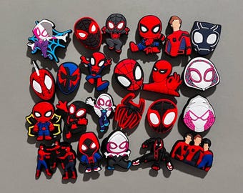 Superhero Spiderman Clog charms -  Spiderverse Shoe Accessories - Gifts for teens and adults