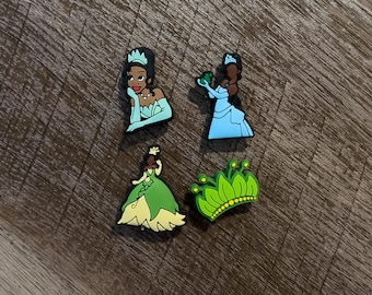 Princess Tiana Crown Clog Charms / Frog Disney Shoe Charms / Gifts for Adults and Kids