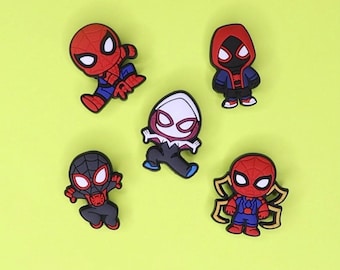 Superhero Spiderman Clog charms -  Spiderverse Shoe Accessories - Gifts for teens and adults