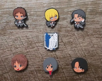 Anime Manga Clog charms -  Scouts Titans Shoe Accessories - Shoe charms for teens and adults