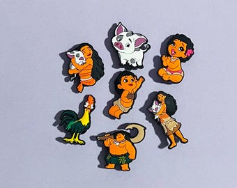 Moana Maui Charms / Rooster Adventure Charms / Shoe Accessories Teens and Children / Sets Available