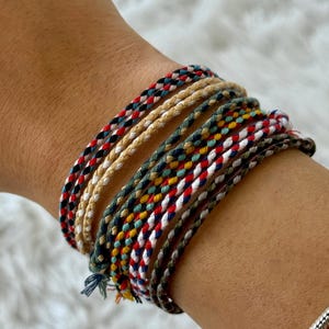 Surfer Bracelet, Rope Bracelet, Surfer Bracelet Men & Women - Boho Summer Festival Jewelry, Waterproof Cotton Bracelet, Woven Bracelet