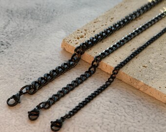 Chain Link Bracelet, Stainless Steel Cuban Ankle, Unisex Curb Chain Jewelry, ,Men's Bracelet, Gift For him