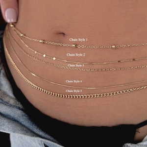 Belly Chain, Waist Body Chain, Delicate Bohemian Body Jewelry, Adjustable Waist Chain, Summer Jewelry, Best Friend Birthday Gift Belly Chain
