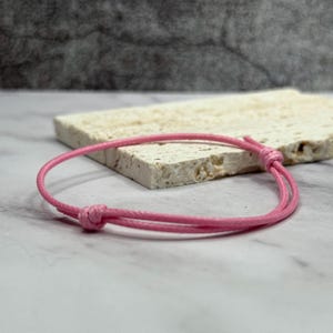 Adjustable Cord Bracelet, Pink Surfer Bracelet, String Rope Bracelet, Cord Bracelet, Lucky String Bracelet, Gift for Men, Gift For Her