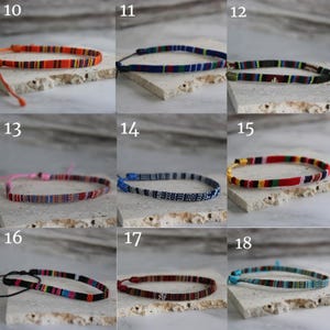 Pulsera Boho Surfista: Tobillera de algodón tejido impermeable imagen 3