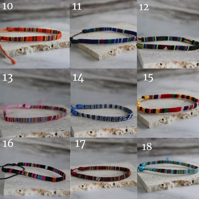 Pulsera Boho Surfista: Tobillera de algodón tejido impermeable imagen 3