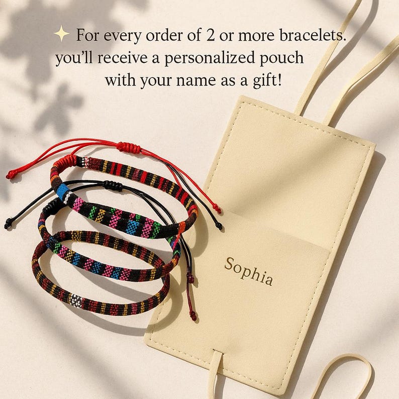 Pulsera Boho Surfista: Tobillera de algodón tejido impermeable imagen 5