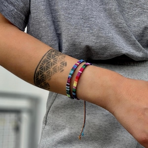 Pulsera Boho Surfista: Tobillera de algodón tejido impermeable imagen 8