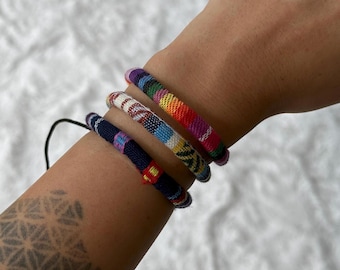 Rope Bracelet, Surfer Bracelet Men & Women - Handmade Boho Summer Festival Jewelry, Waterproof Cotton Bracelet, Woven Bracelet