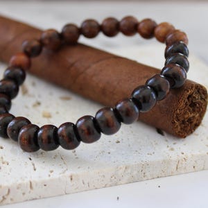 Wood Beaded Bracelet: Boho Yoga Style, Wood Bracelet, Charm Bracelet, Beaded bracelet