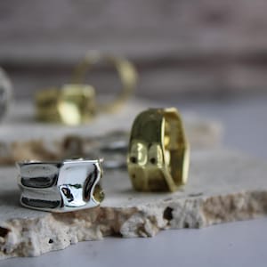 Sterling Silver Metal Chunky Ring, Geometric Chunky Ring, Knuckle Ring, Wrap Adjustable Ring, Gift For Her, Birthday Gift