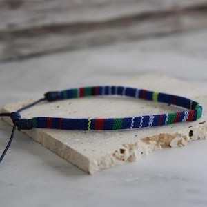 Blue Rope Cotten Bracelet, Surfer Bracelet, Surfer Bracelet Men & Women - Handmade Boho Summer Festival Jewelry Woven Bracelet, Anklet