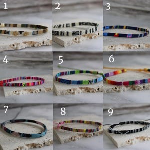 Pulsera Boho Surfista: Tobillera de algodón tejido impermeable imagen 2