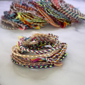 Cotton Bracelet, Surfer Bracelet Men & Women - Friendship Bracelet, Woven Bracelet, School bracelet, Office Bracelet, Beach Knot Bracelet