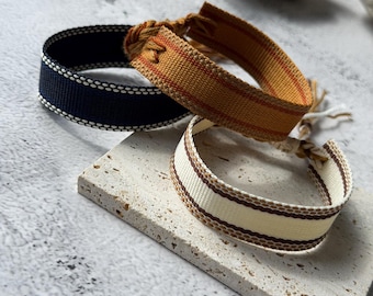 Friendship Waxed Cord Bracelet: Adjustable Surfer Style Rope Bracelet, Gift For Him