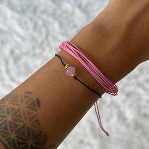 Pink Bracelet Set 2 piece, Surfer Bracelet Men & Women - Lucky String Bracelet