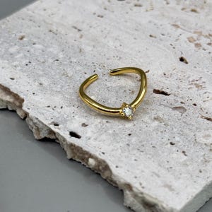 Tiny Diamond Ring, Dainty Ring, 925 Silver Ring, Gold Ring,Adjustable Ring, Mini Diamond Ring, Stacking Ring, Gift for Her