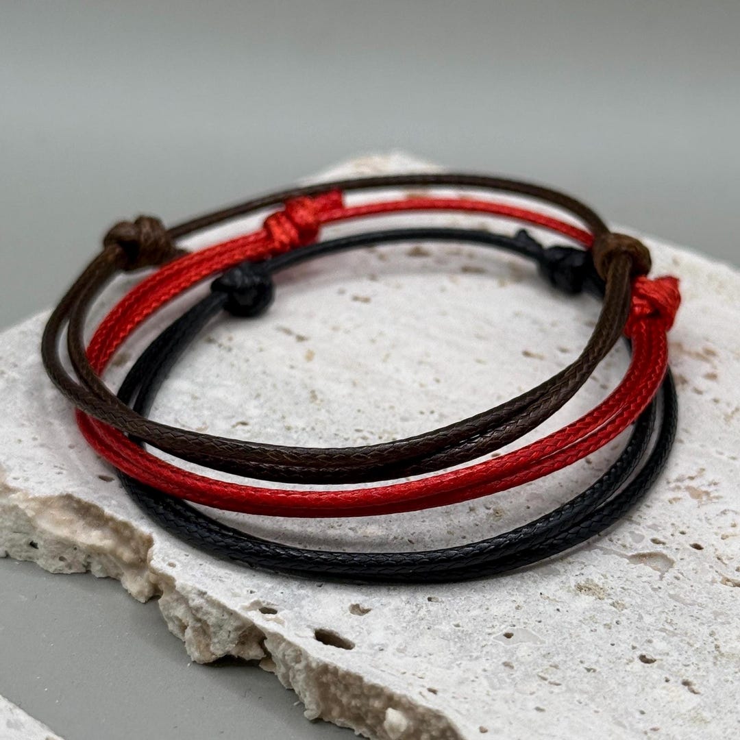 String Rope Bracelets Handmade String Rope Bracelet, Adjustable Friendship Knot - Etsy