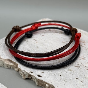 Handgefertigtes Armband aus Schnurseil, verstellbarer Freundschaftsknoten