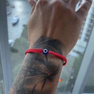 Pulsera o tobillera de hilo rojo con protección contra el mal de ojo, pulsera de hilo rojo, pulsera unisex, pulsera de protección