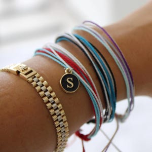 Surfer Armband , Surfer Armband Männer & Frauen - Handgemachter Boho Sommer Festival Schmuck, Wasserdichtes Baumwollarmband, gewebtes Armband