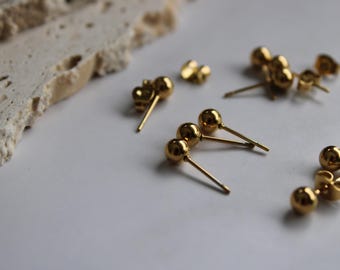 Titanium push pin Earring, Ball Triple Forward Helix ear studs, Minimalist Jewelry, Mens Earring