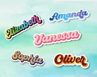 Custom vinyl name stickers, Personalized name stickers, waterproof stickers, water bottle/child daycare/laptop/kindle/personal sticker