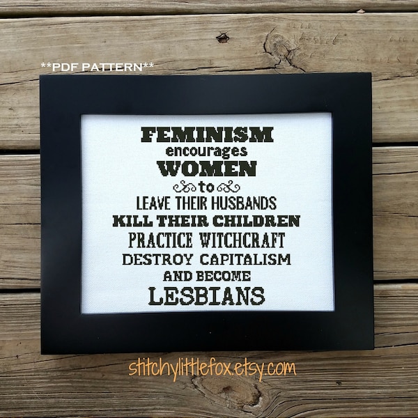 Feminist Cross Stitch Etsy