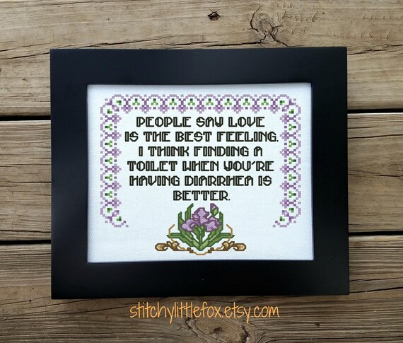 Flower Embroidery Pattern Naughty Cross Stitch Funny Quote - Etsy Flower Embroidery Pattern Naughty Cross Stitch Funny Quote - Etsy