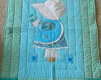 Sun bonnet Sue blue green