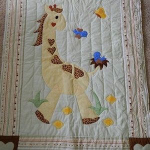 Friendly Giraffe, yellow  and green