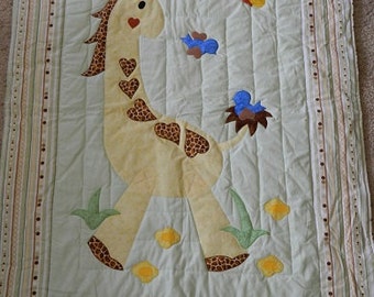 Friendly Giraffe, yellow  and green