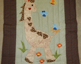 Friendly Giraffe, brown polka dots
