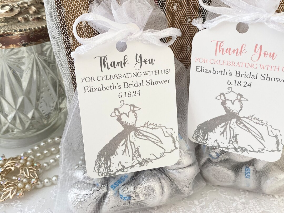 Personalized Bridal Shower Favor Bags Thank You Bridal Shower - Etsy