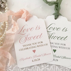 Love is Sweet Favor Tags Labels, Bridal Shower Love is Sweet Tags, Wedding Anniversary Love is Sweet Favor Tags