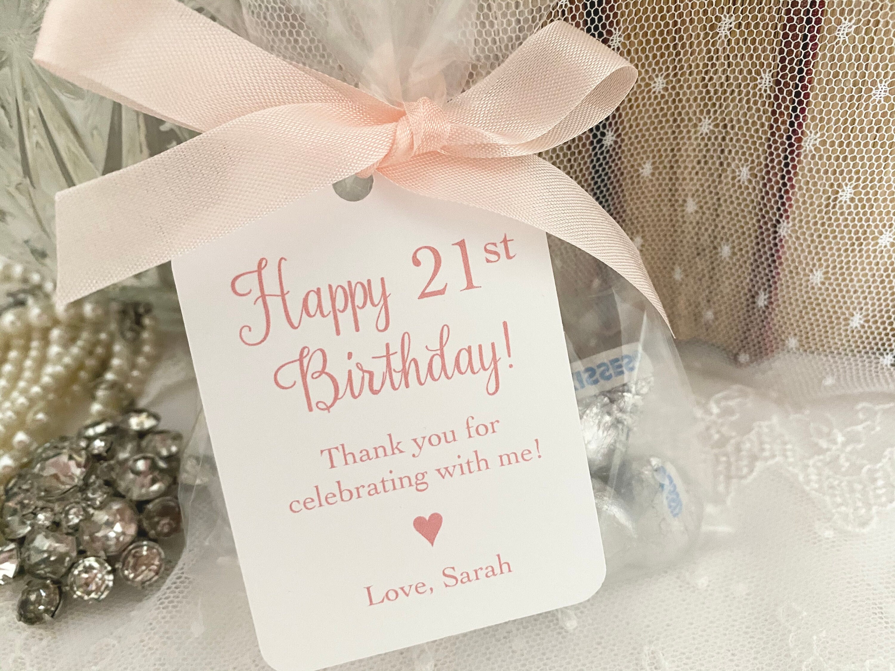 21st Birthday Favor Bags 21st Birthday Treat Bags Birthday Etsy