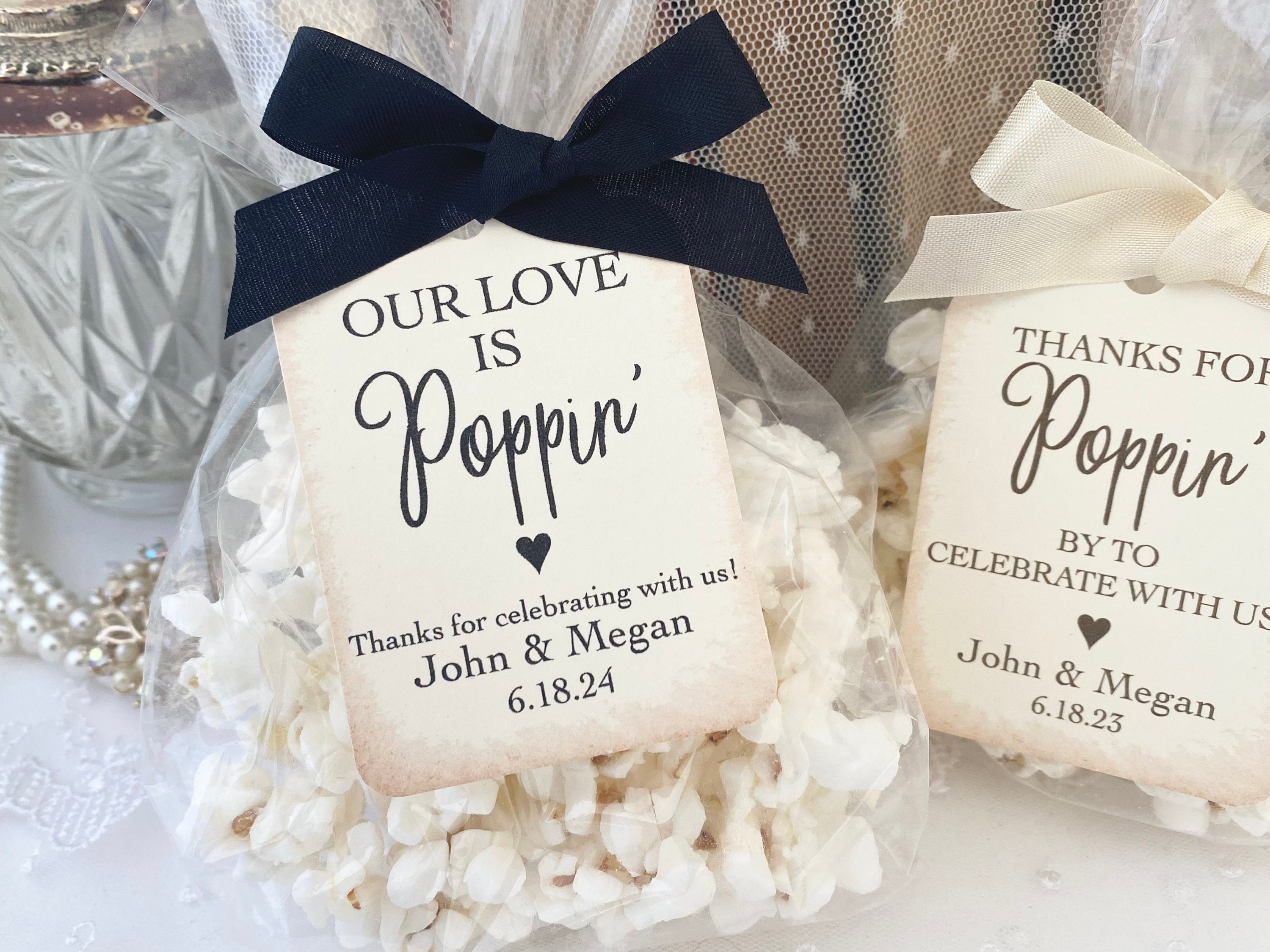 Wedding Favors for Guests Wedding Candy Popcorn Treat Bags -  UK