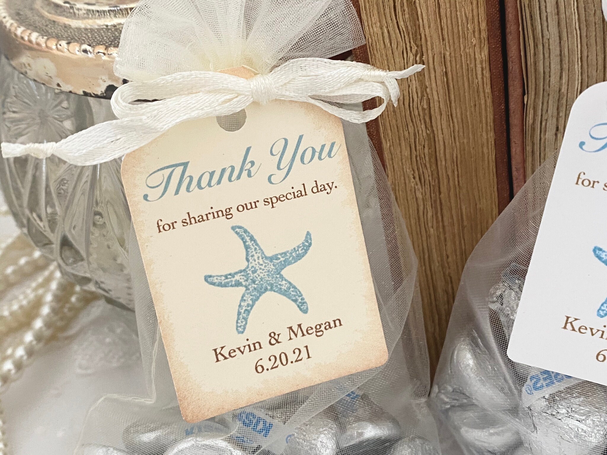 Beach Wedding Favor Bags Aqua Starfish Favor Bags Wedding Etsy